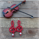 Musical Note Crochet Earrings